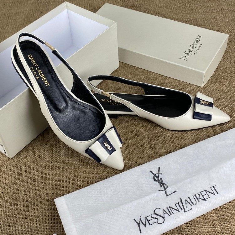 YVES SAİNT LAURENT ANAİS BOW SANDALS KIRIK BEYAZ